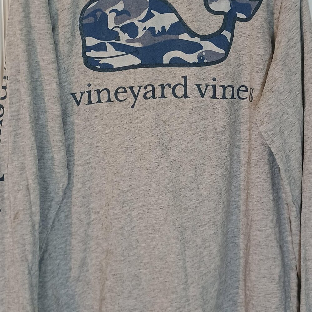 Vineyard Vines/T Shirt/Kids S/Gray Blue Graphic Long Sleeve - Picture 8 of 8
